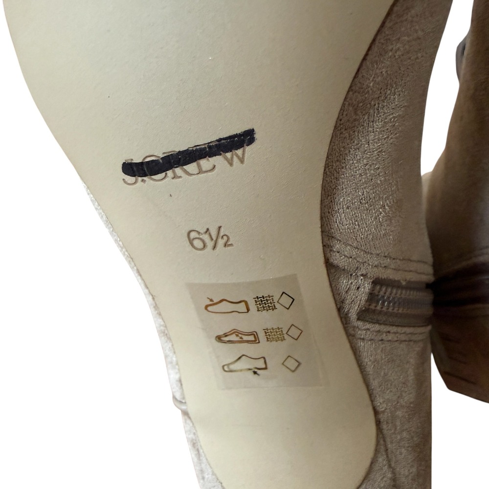 J CREW pointy toe boot dusty tan new 6.5 faux suede - Picture 7 of 8